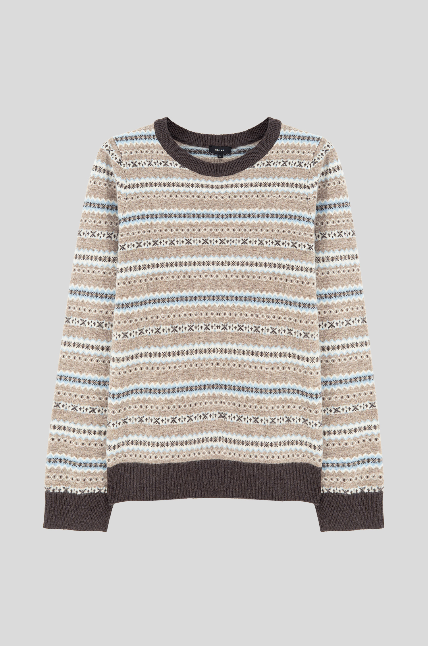 Sweter z wełny z merino w zimowy wzór