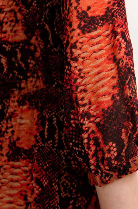 Wiskozowa sukienka z wężowym wzorem Solar Obraz 3