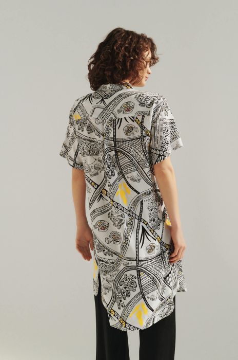 Długa koszula z printem Solar Obraz 4