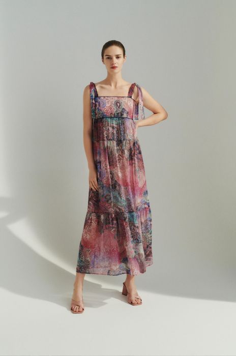 Sukienka maxi z wzorem paisley Solar Obraz 3