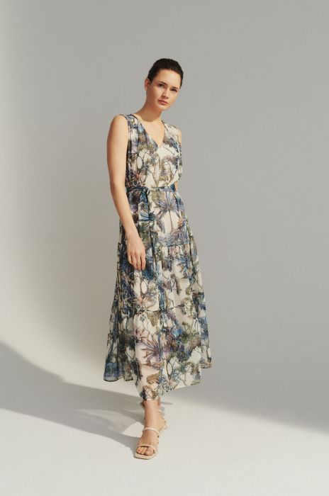 Sukienka maxi z egzotycznym printem Solar Obraz 2