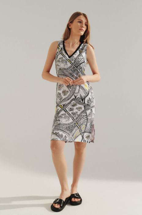 Wiskozowa sukienka z printem Solar Obraz 1
