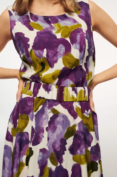 Wiskozowa sukienka z printem Solar Obraz 3