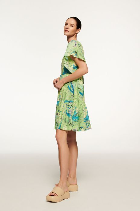Sukienka w roślinny print Solar Obraz 1