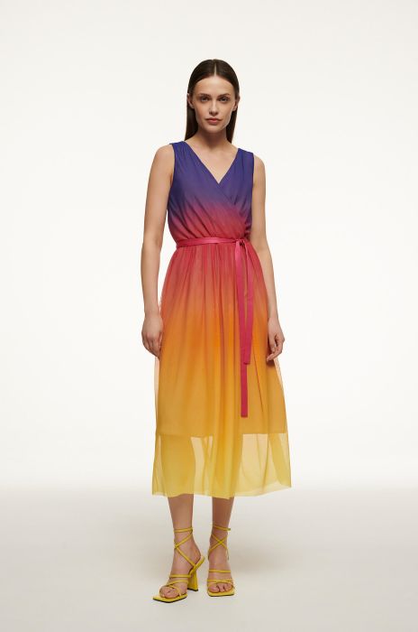 Sukienka midi z motywem tie dye Solar Obraz 1