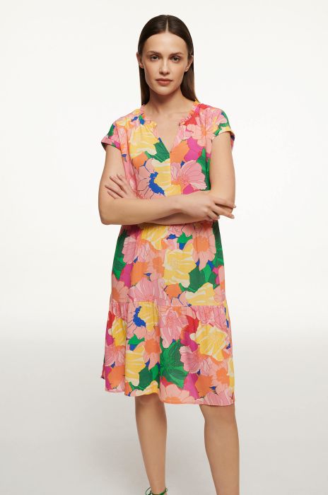 Wiskozowa sukienka w kwiaty Solar Obraz 2