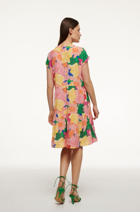Wiskozowa sukienka w kwiaty Solar Obraz 4