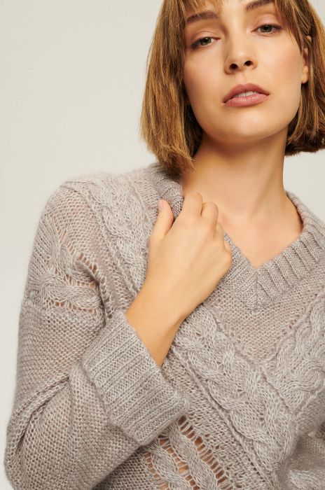 Sweter z wełną i moherem Solar Obraz 2
