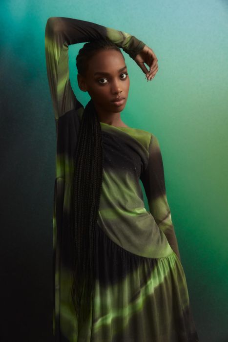 Sukienka z autorskim nadrukiem Solar Obraz 1