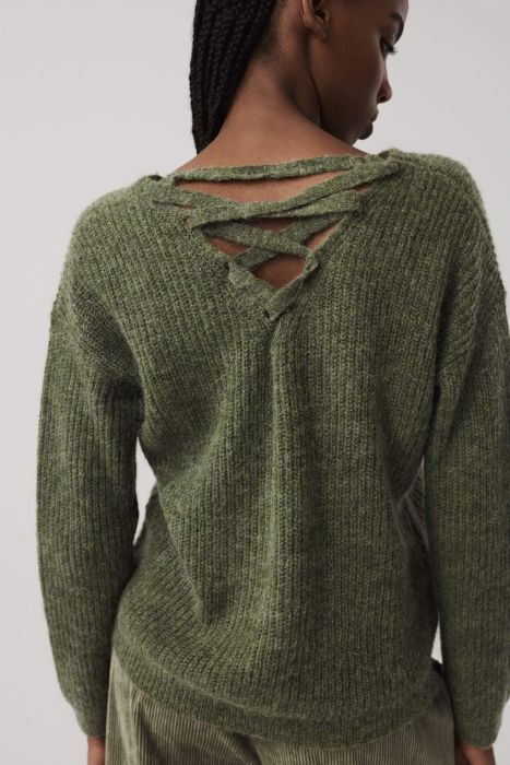 Sweter z ozdobnym detalem Solar Obraz 3