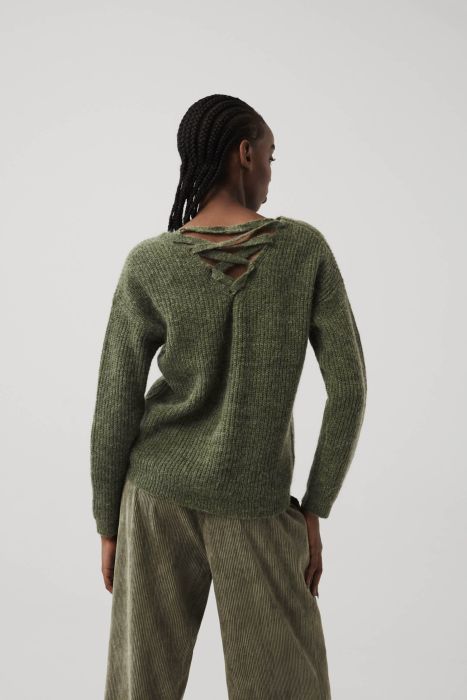 Sweter z ozdobnym detalem Solar Obraz 4