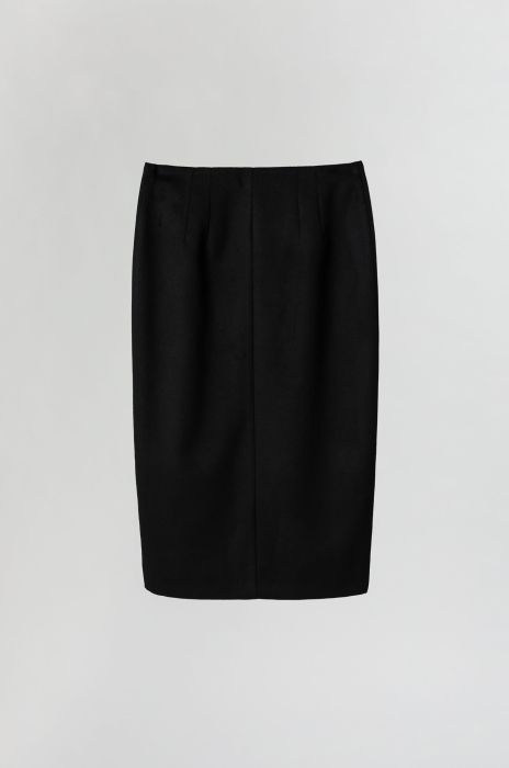 Ołówkowa spódnica z ozdobnymi guzikami Solar Obraz 3