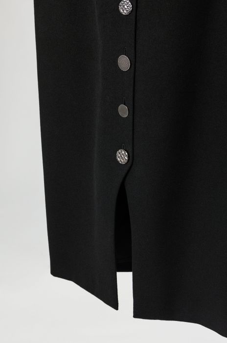 Ołówkowa spódnica z ozdobnymi guzikami Solar Obraz 5