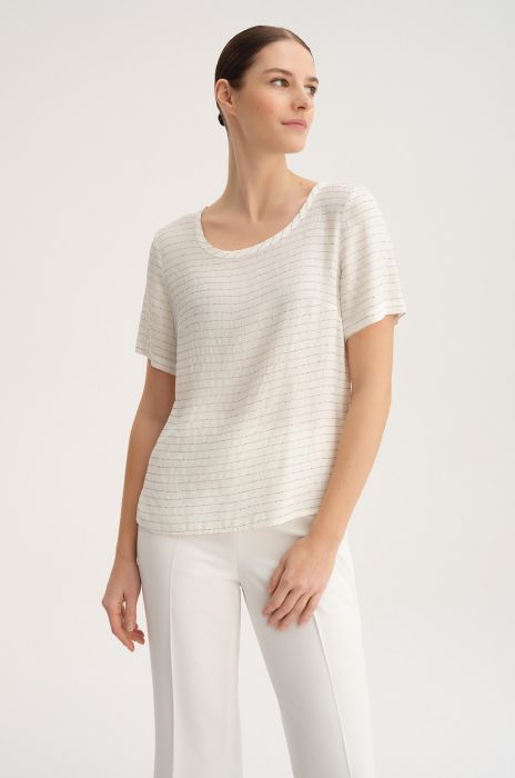 Bluzka w prążek Solar Obraz 2