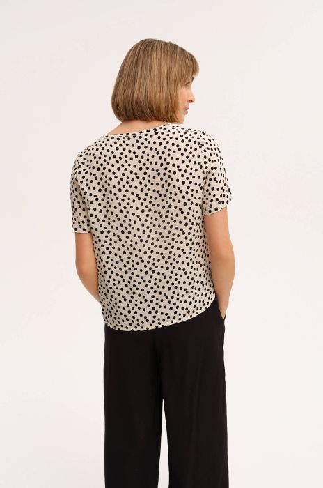 Wiskozowa bluzka w groszki Solar Obraz 3