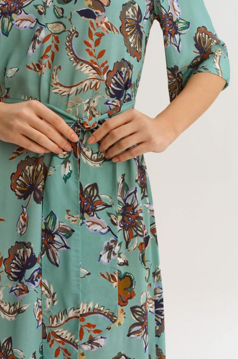 Wiskozowa sukienka maxi z printem Solar Obraz 3
