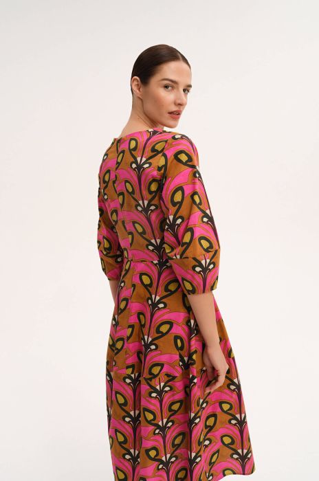 Bawełniana sukienka midi Solar Obraz 5