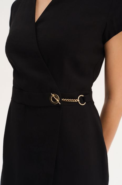 Kopertowa sukienka Solar Obraz 3