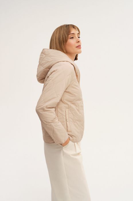 Pikowana kurtka z kapturem Solar Obraz 3