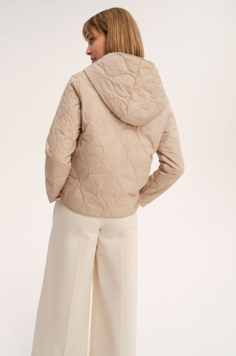 Pikowana kurtka z kapturem Solar Obraz 4