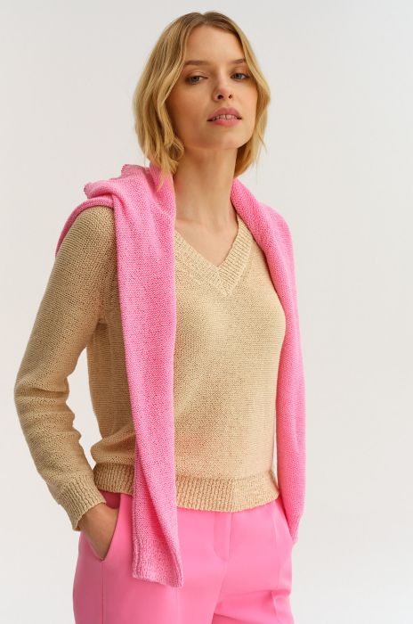 Sweter z dekoltem v Solar Obraz 4