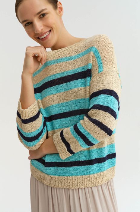 Sweter w pasy Solar Obraz 5
