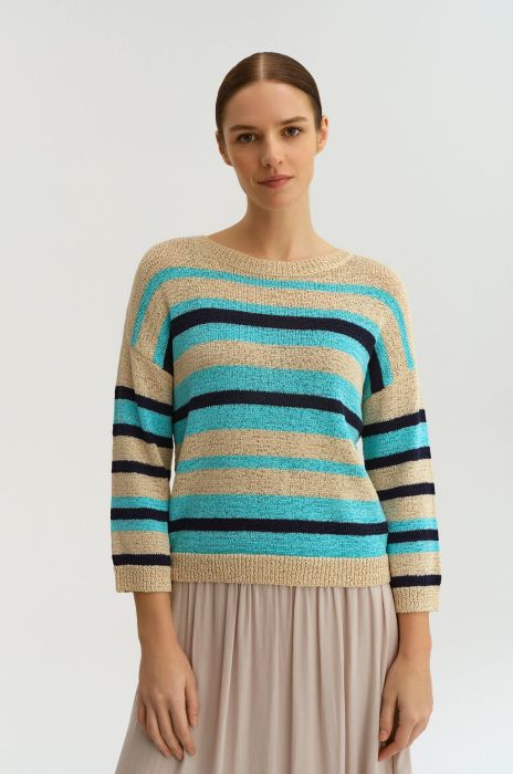 Sweter w pasy Solar Obraz 4