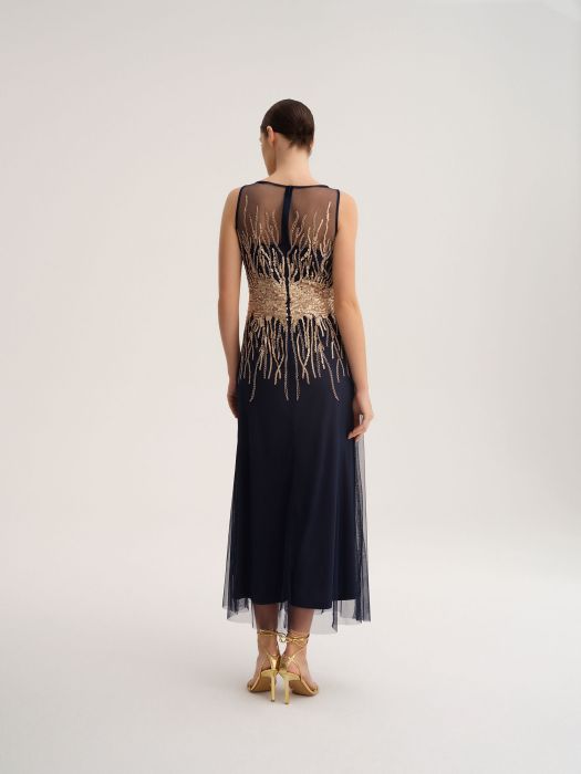 Sukienka z tiulem i cekinami Solar Obraz 4