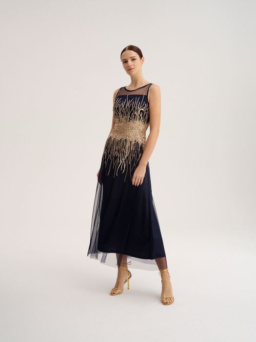 Sukienka z tiulem i cekinami Solar Obraz 1