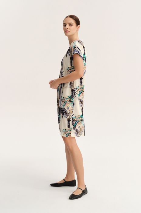Sukienka o swobodnym fasonie z printem Solar Obraz 3