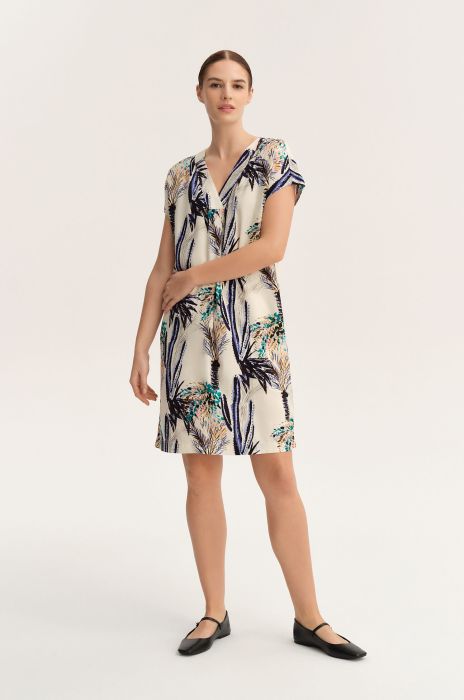 Sukienka o swobodnym fasonie z printem Solar Obraz 5