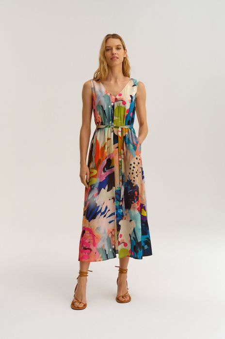 Wiskozowa sukienka z kolorowym printem Solar Obraz 1