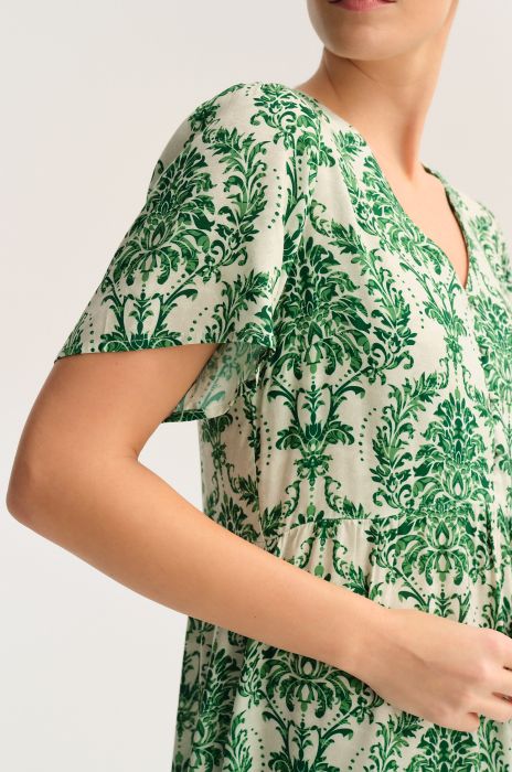 Wzorzysta sukienka mini z wiskozy Solar Obraz 3