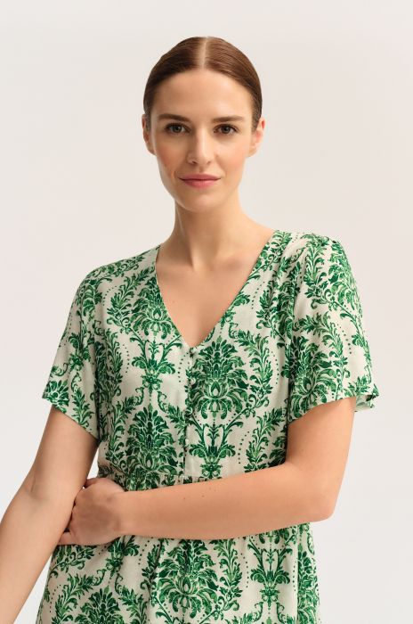 Wzorzysta sukienka mini z wiskozy Solar Obraz 5