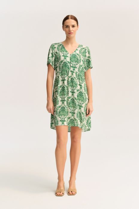 Wzorzysta sukienka mini z wiskozy Solar Obraz 1