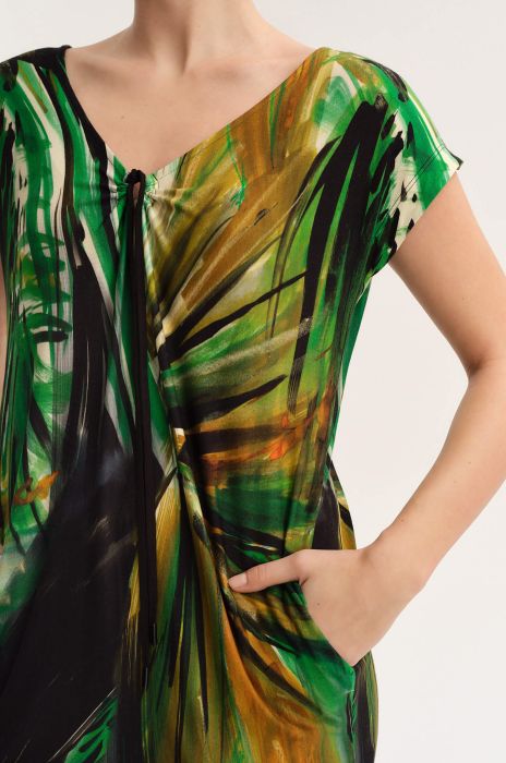 Trykotowa sukienka z printem Solar Obraz 3
