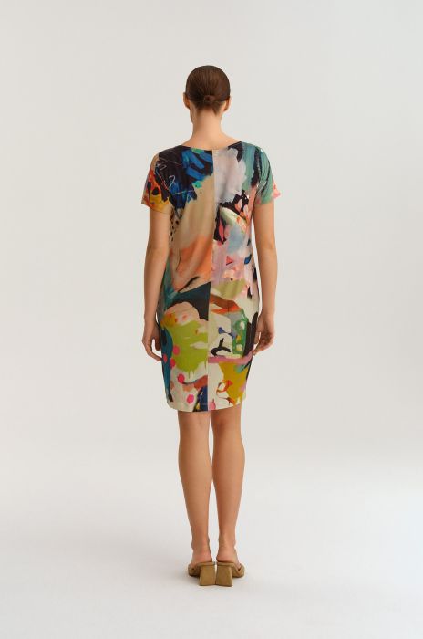Sukienka trykotowa z kolorowym printem Solar Obraz 4