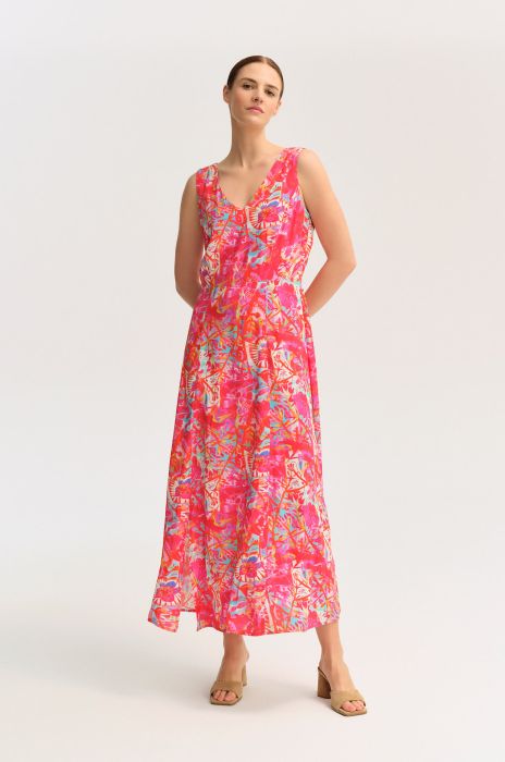 Wzorzysta sukienka maxi z wiskozy Solar Obraz 1