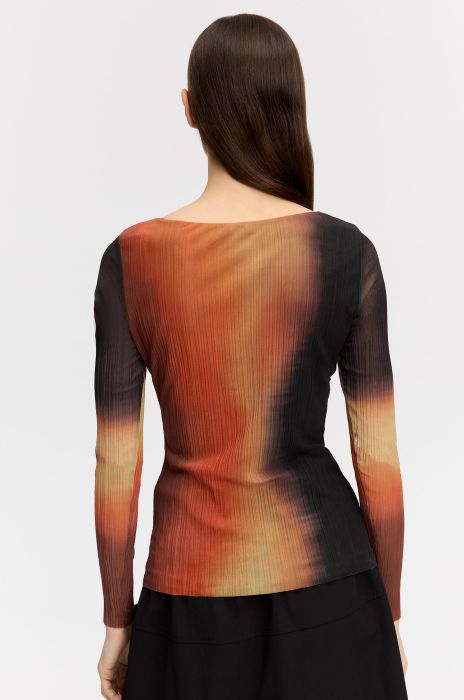 Bluzka z efektem tie dye Solar Obraz 3