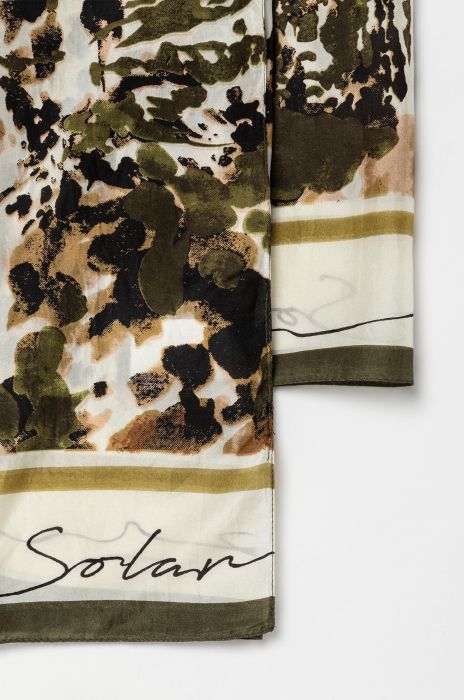 Wzorzysty szal z jedwabiu Solar Obraz 2