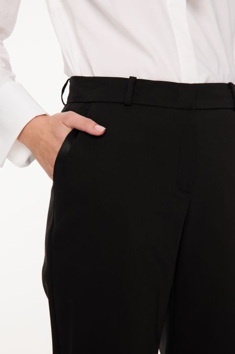 Garniturowe spodnie z rozcięciami Solar Obraz 3