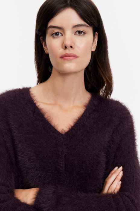 Sweter ze strukturalnej dzianiny Solar Obraz 3