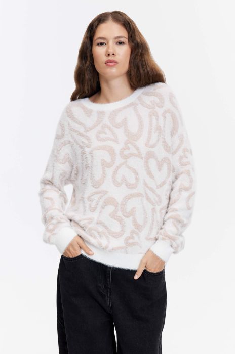 Sweter z autorskim żakardem Solar Obraz 2