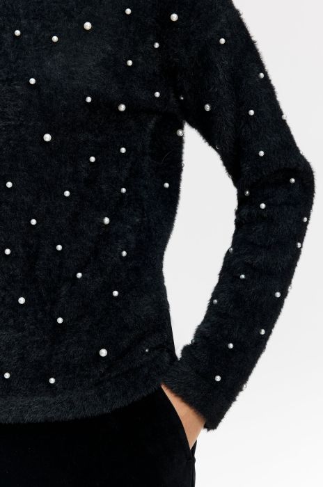 Sweter z perłami Solar Obraz 5