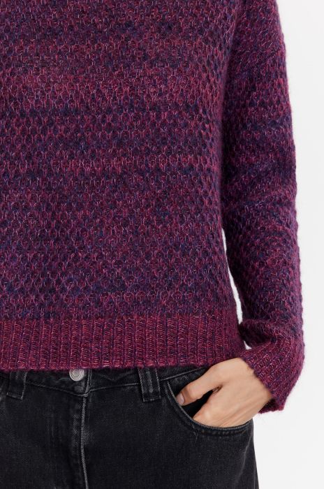 Sweter z dodatkiem wełny i moheru Solar Obraz 6
