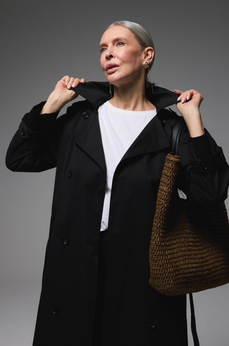 Dwurzędowy wiązany trencz Solar Obraz 2