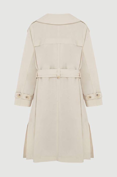 Dwurzędowy trencz z paskiem Solar Obraz 5