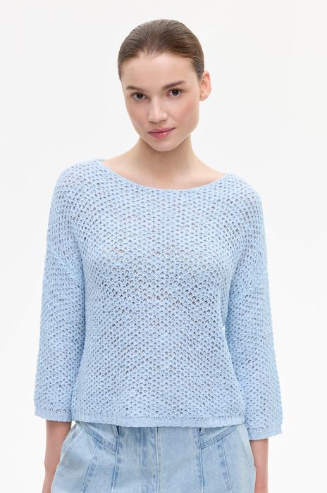 Strukturalny sweter z dzianiny Solar Obraz 2