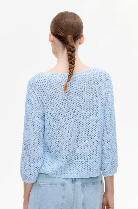 Strukturalny sweter z dzianiny Solar Obraz 4