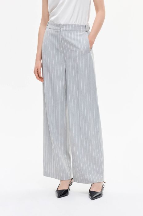 Popielate spodnie typu wide leg Solar Obraz 2